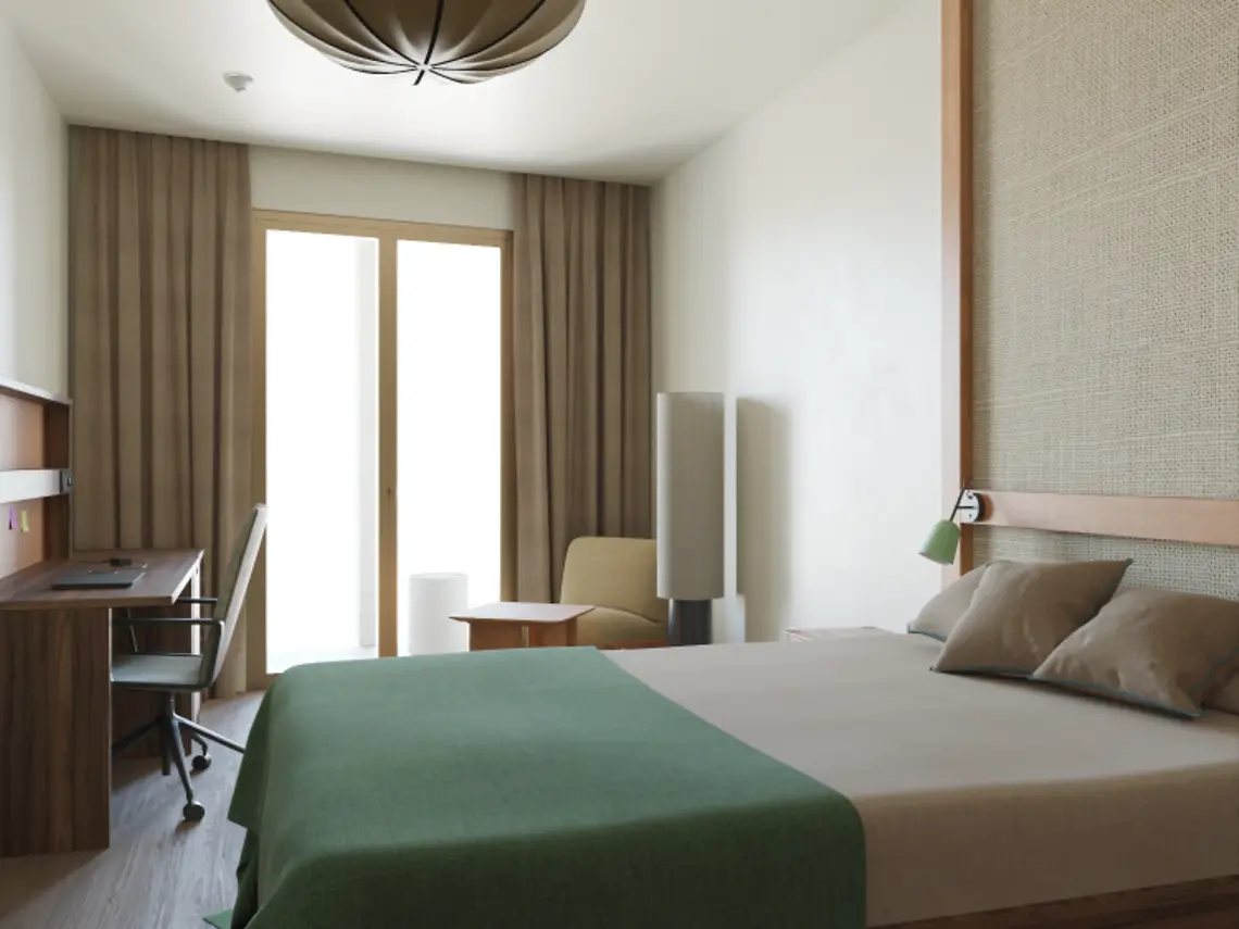 Estudio privado amueblado con kitchenette en Residencia Port, Barcelona