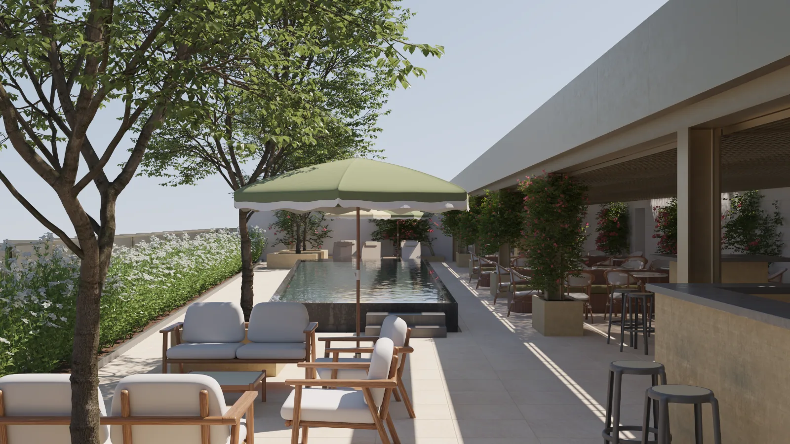 Piscina de Residencia Port en Barcelona